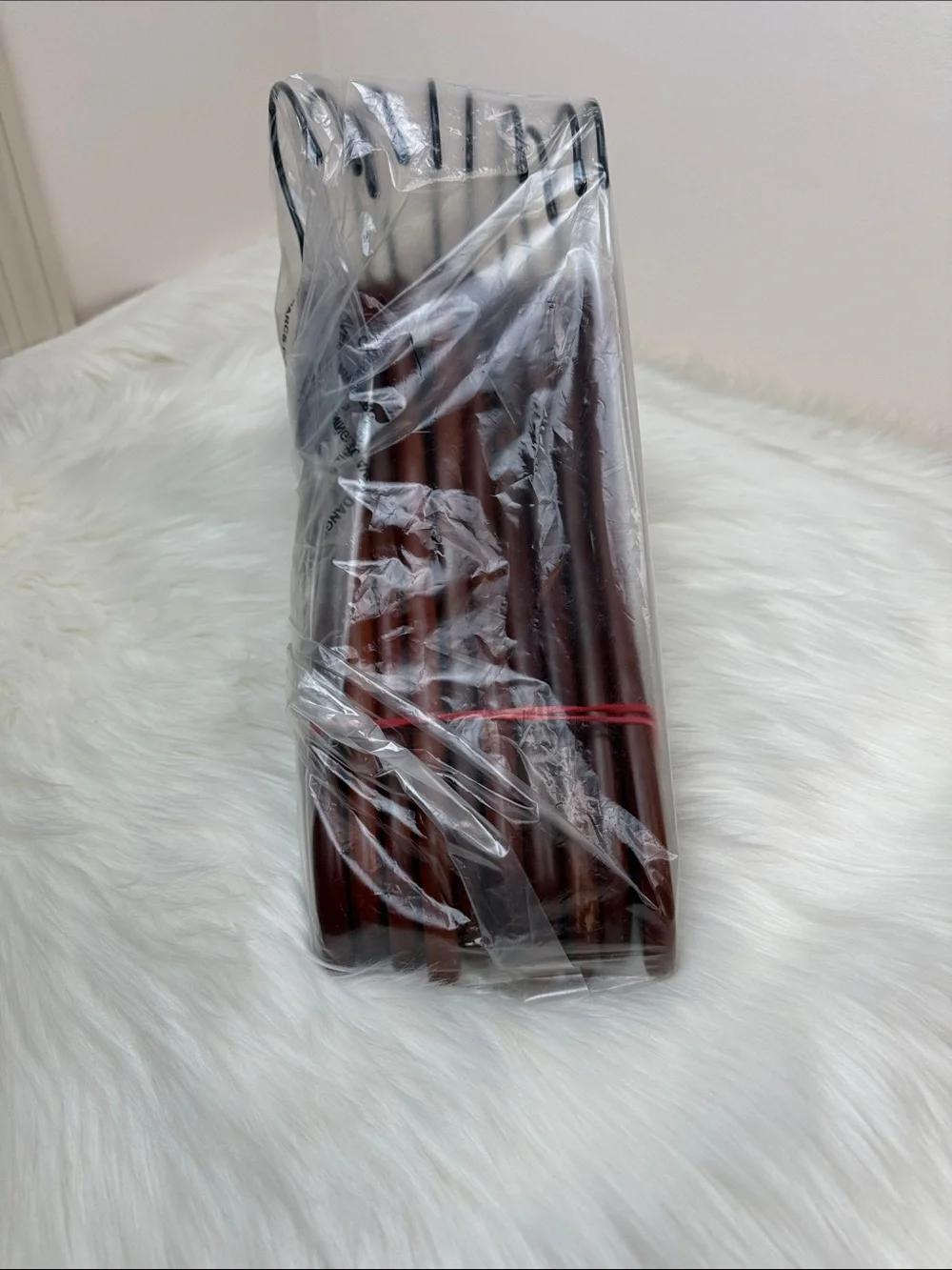 Brookstone Premium Wooden Suit Hangers in Mahogany  - Set of 10